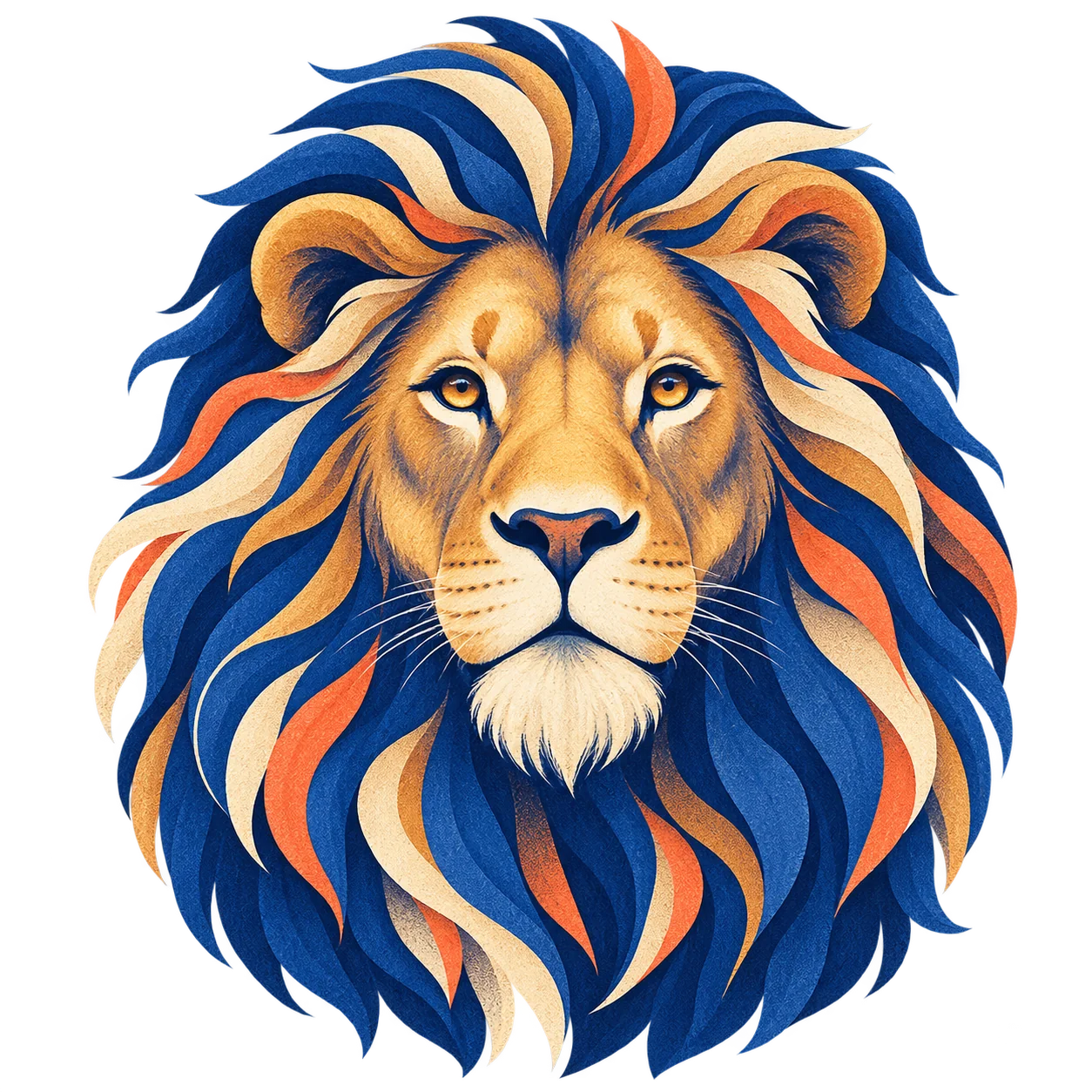 A calm lion representing courage